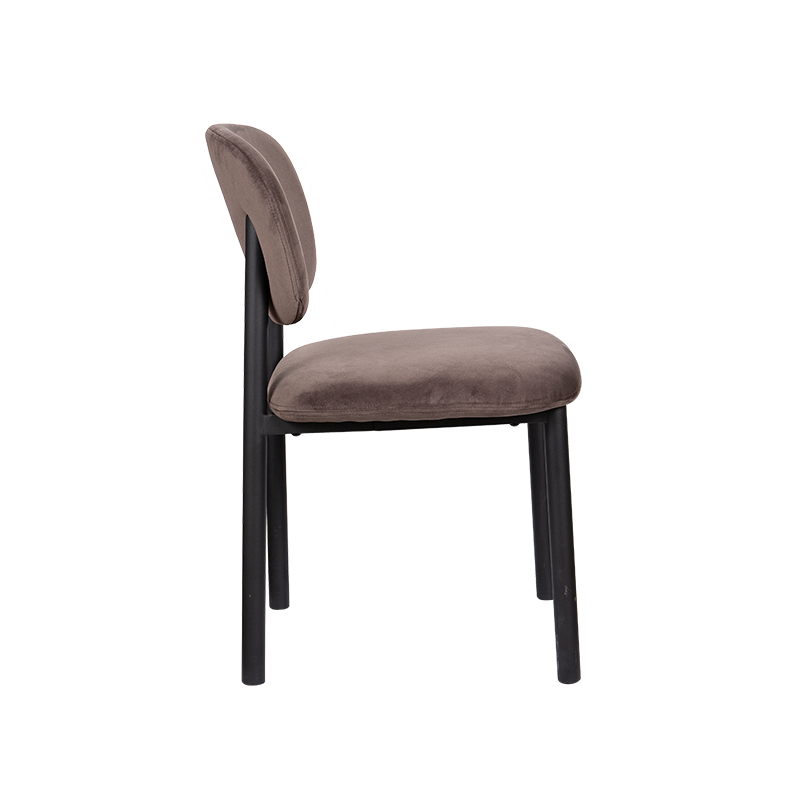 Dining Chair, Modern Fabric With Round Leg