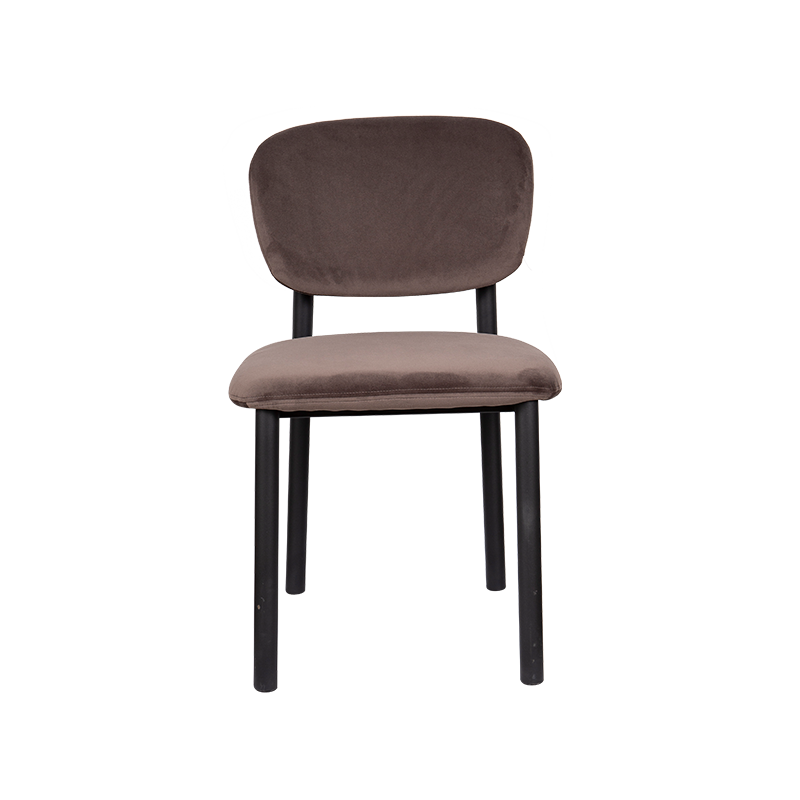 Dining Chair, Modern Fabric With Round Leg