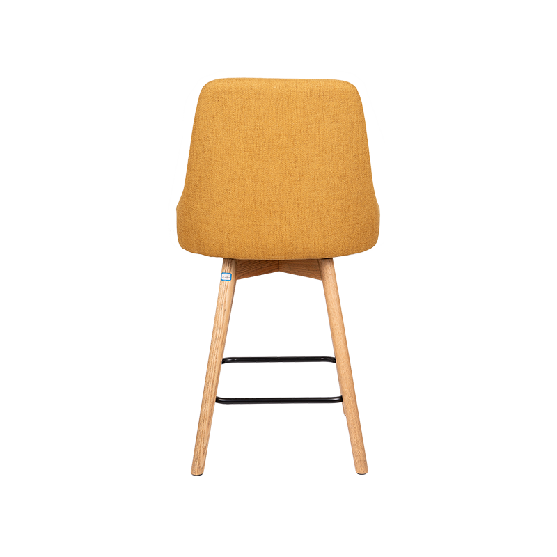 Soft Seat Part High Back With Sviwel Wood Leg