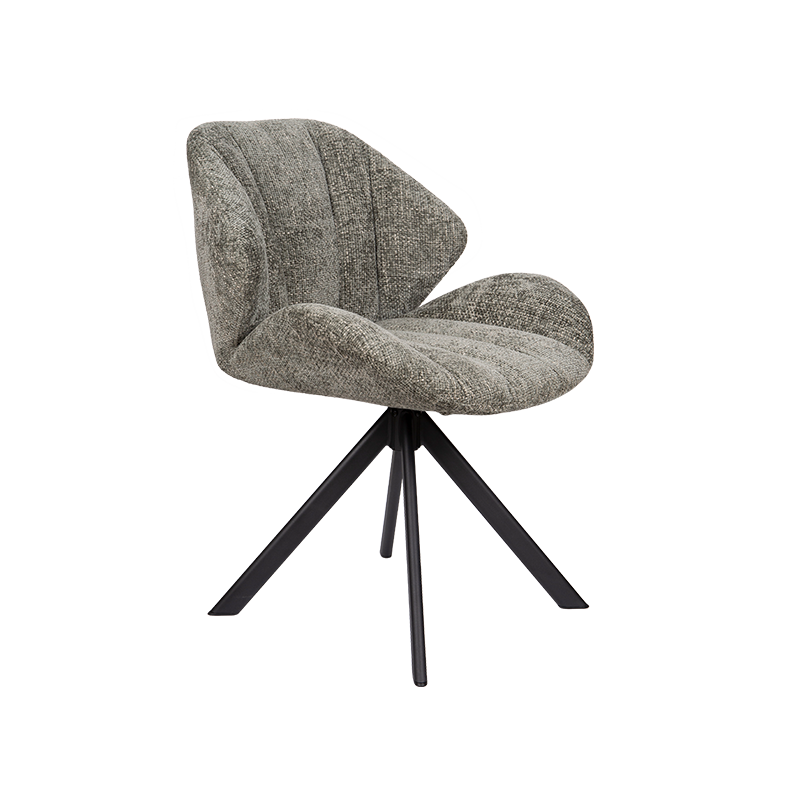 Fluffy Modern Style Swivel Dining Chair